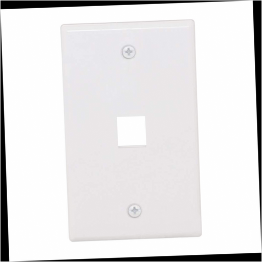 Plastic Wall Plate 1-Port 1-Decorator/Rocker/1-Duplex White (1-Pack)