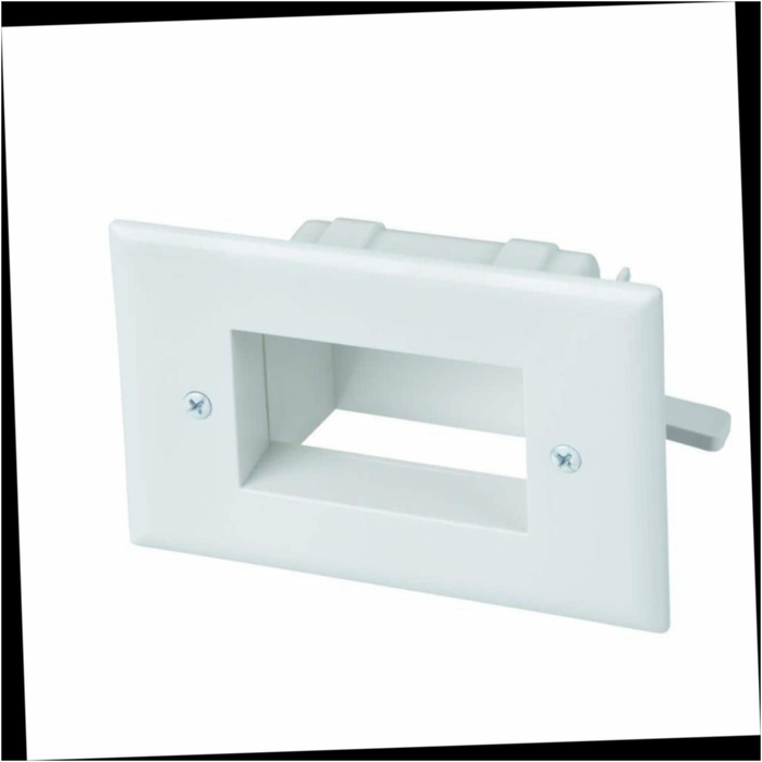 Plastic Wall Plate 1-Gang 1-Decorator/Rocker/1-Duplex White (1-Pack)