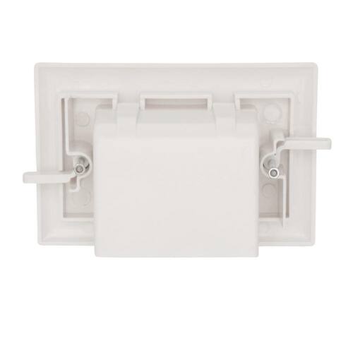 Plastic Wall Plate 1-Gang 1-Decorator/Rocker/1-Duplex White (1-Pack)