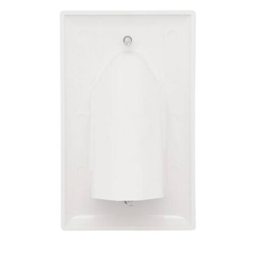 Wall Plate 1-Gang 1-Decorator/Rocker/1-Duplex Plastic White (1-Pack)