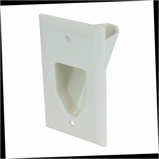 Wall Plate 1-Gang 1-Decorator/Rocker/1-Duplex Plastic White (1-Pack)