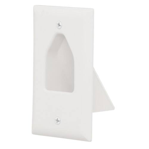 Wall Plate 1-Gang 1-Decorator/Rocker/1-Duplex Plastic White (1-Pack)