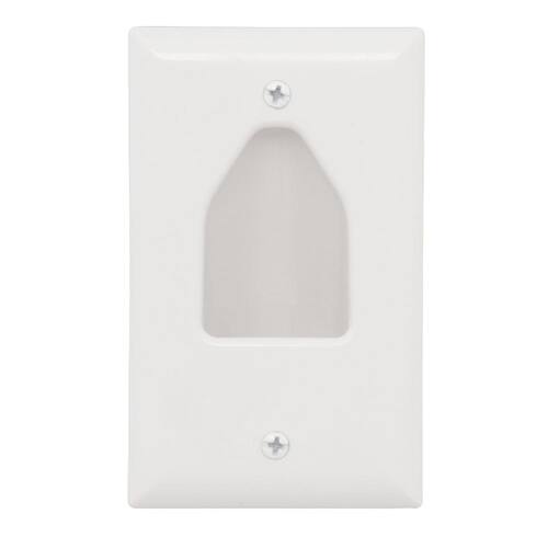 Wall Plate 1-Gang 1-Decorator/Rocker/1-Duplex Plastic White (1-Pack)