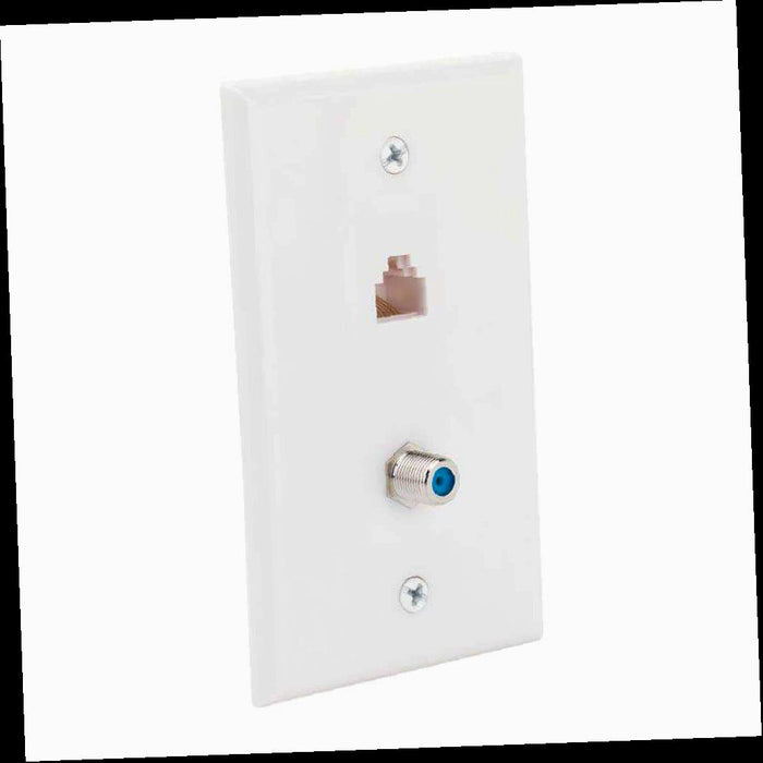 Outlet Wall Plate,, Network and Coax Wall Plate