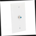 Plastic Wall Plate 1-Gang Coaxial White (1-Pack)