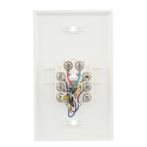 Ethernet Wall Plate 1-Gang White (1-Pack)