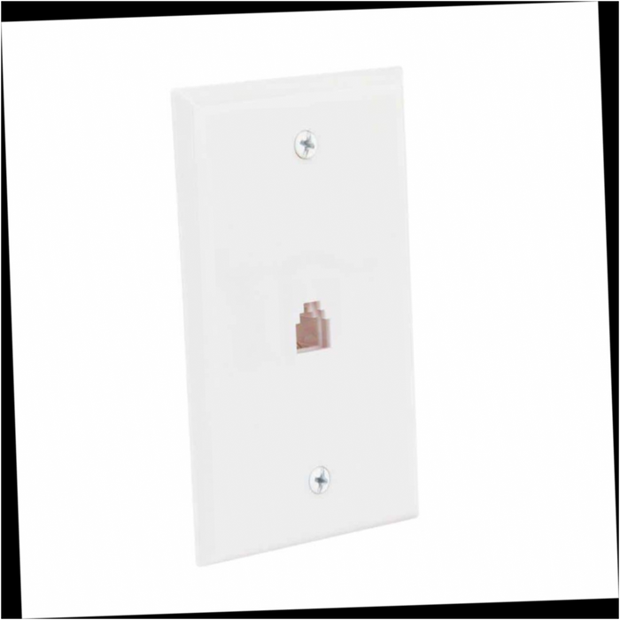 Wall Plate 1-Gang Phone Jack White (1-Pack)