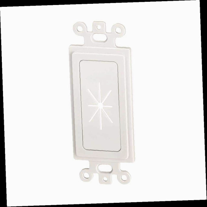 Outlet Wall Plate,, Flexible Decor Insert - White