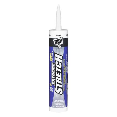 Elastomeric Sealant, Extreme Stretch, Premium, Crackproof, White, 10.1 oz.