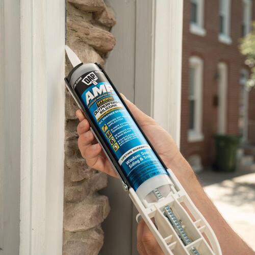 All Weather Sealant, AMP Advanced Modified Polymer, White, Window, Door and Siding, 9 oz.