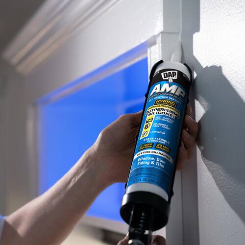 All Weather Sealant, AMP Advanced Modified Polymer, White, Window, Door and Siding, 9 oz.