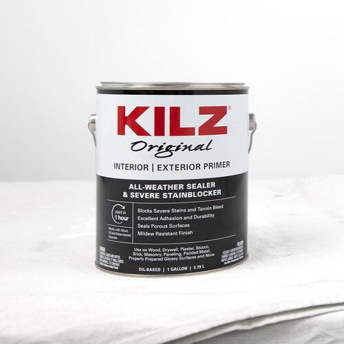 Interior and Exterior Primer, Sealer, and Stain Blocker, Original, Oil-Based, White, 1 qt.