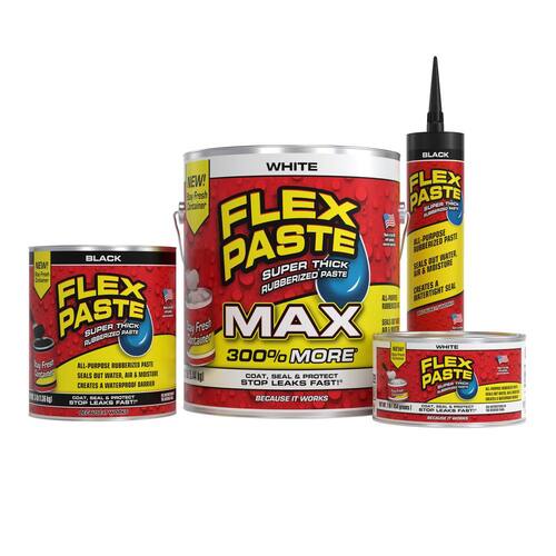 Multipurpose Sealant, Flex Paste, Interior/Exterior, White, 16 oz.