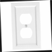 Wall Plate 1-Gang White Single Outlet Duplex BMC Compound Woodmore