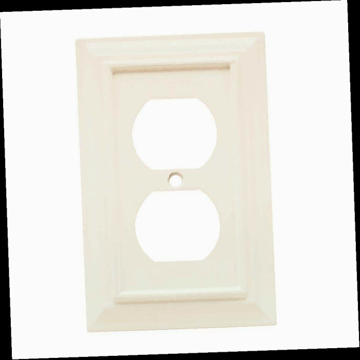 Outlet Wall Plate, White 1-Gang Duplex Outlet Wall Plate (1-Pack)