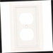 Wall Plate Single Duplex 1-Gang Derby White (1-Pack)