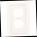 Wall Plate 1-Gang Single Duplex Architectural White (1-Pack)