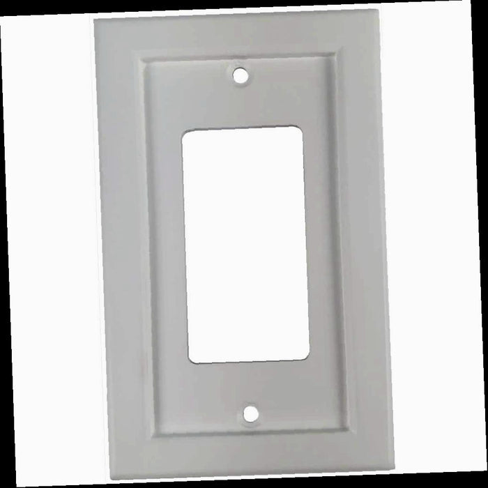 Outlet Wall Plate, Woodmore 1-Gang White GFCI/Decorative/Rocker BMC Compound Wall Plate