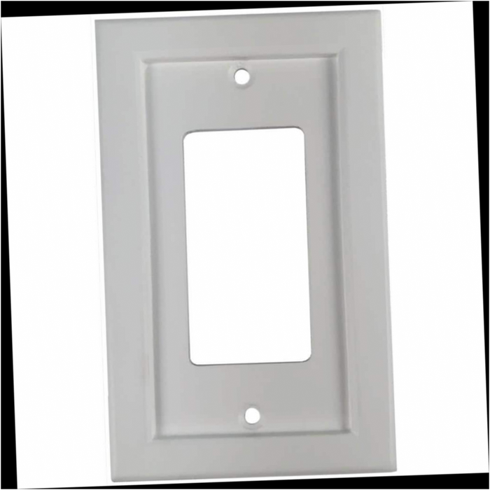 Wall Plate 1-Gang White GFCI/Decorative/Rocker BMC Compound Woodmore