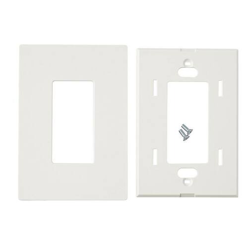 Plastic Wall Plate Decorator/Rocker White 1-Gang Maple Hill (1-Pack)