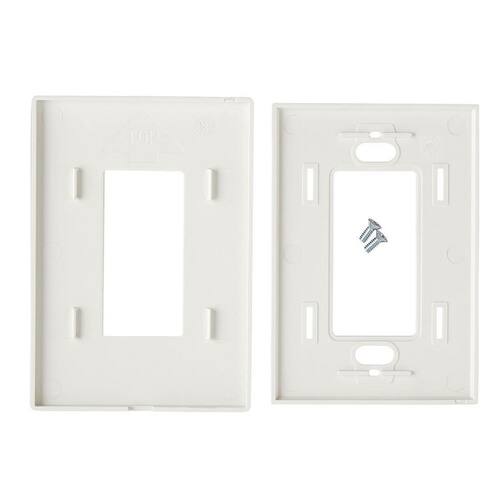 Plastic Wall Plate Decorator/Rocker White 1-Gang Maple Hill (1-Pack)