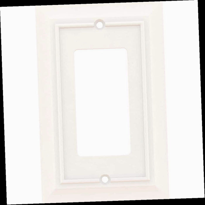 Outlet Wall Plate, Derby White 1-Gang Single Rocker Wall Plate (1-Pack)