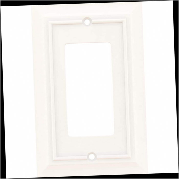 Wall Plate Single Rocker 1-Gang White (1-Pack)