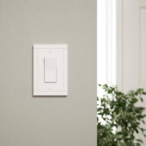 Wall Plate 1-Gang Decorator/Rocker Pure White Belfast