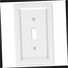 Wall Plate Toggle 1 Gang Wood - White Woodmore