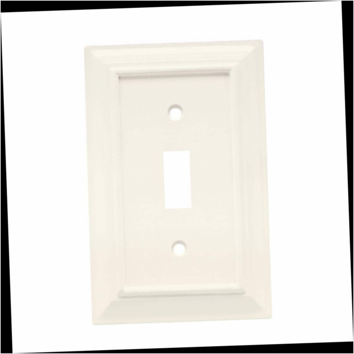 Wall Plate 1-Gang Toggle White (1-Pack)