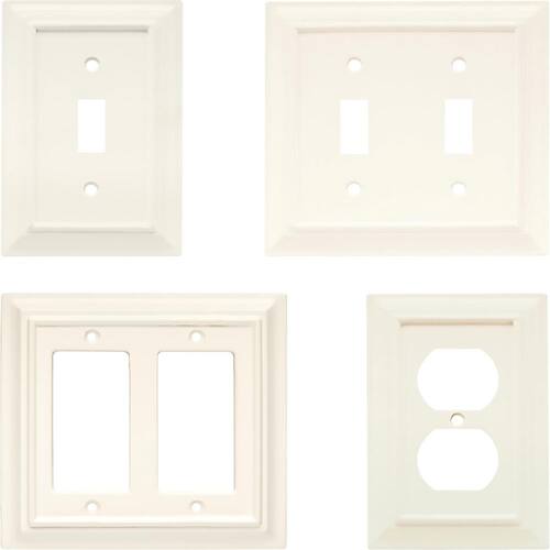 Wall Plate 1-Gang Toggle White (1-Pack)