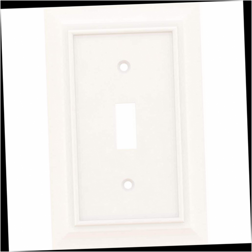 Switch Wall Plate Single 1-Gang White (1-Pack)