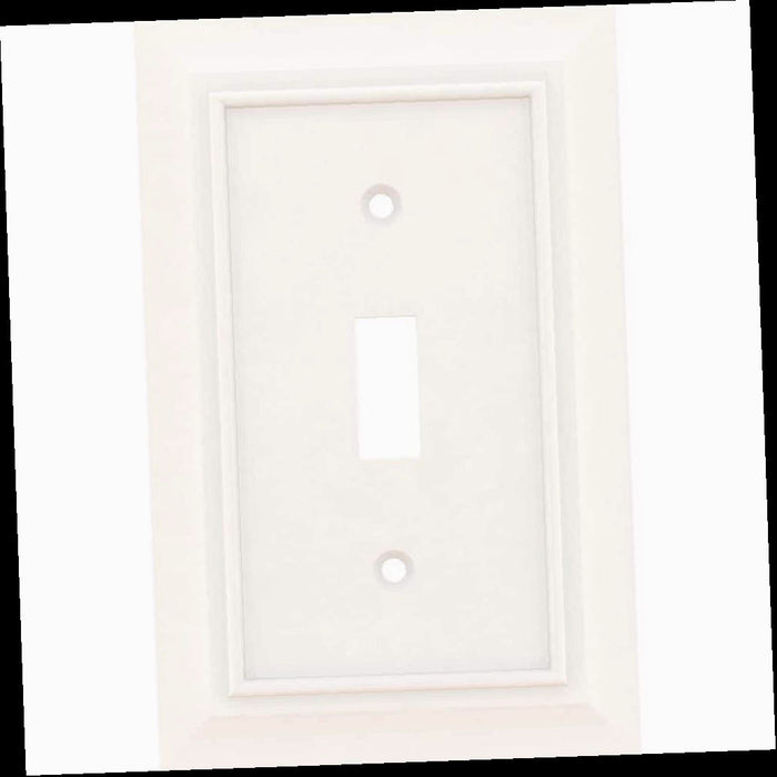 Outlet Wall Plate, Derby White 1-Gang Single Switch Wall Plate (1-Pack)