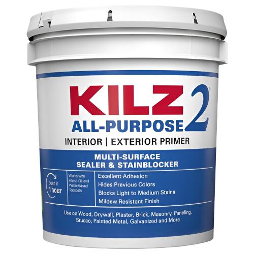 Interior/Exterior Primer, Sealer, and Stain Blocker, Multi-Surface, White, All Purpose, 2 Gal.