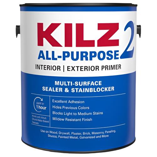 Interior/Exterior Primer, Sealer, and Stain Blocker, Multi-Surface, White, All Purpose, 1 Gal.