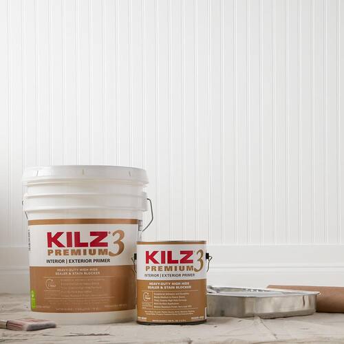 Interior/Exterior Primer, Heavy-Duty High Hide Sealer, and Stain Blocker, Premium, White, 1 Qt.