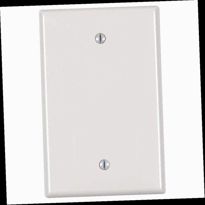 Outlet Wall Plate, 1-Gang Midway Blank Nylon Wall Plate, White (10-Pack)