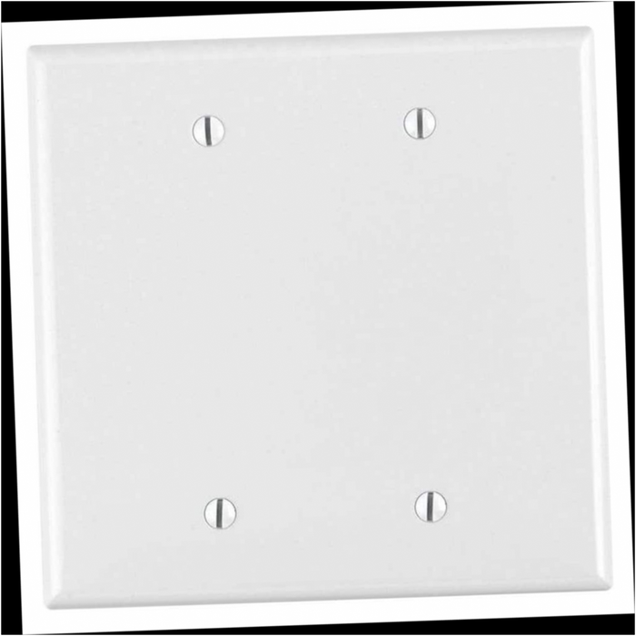 Wall Plate 2-Gang Blank White (1-Pack)