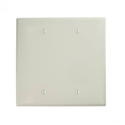 Wall Plate 2-Gang Blank White (1-Pack)