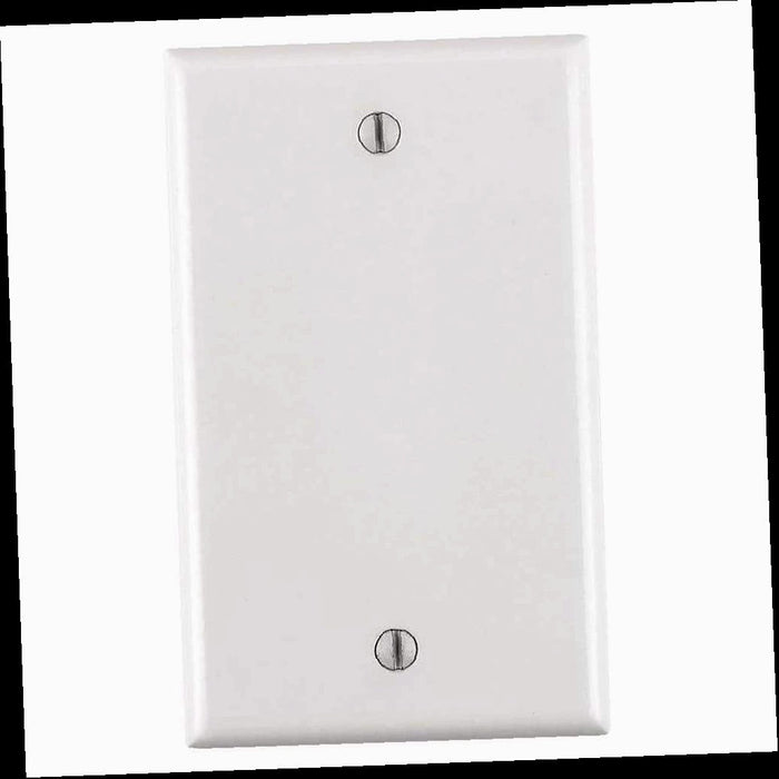 Outlet Wall Plate, 1-Gang Blank Wall Plate, White