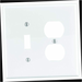 Wall Plate 2-Gang 1-Toggle/1-Duplex White (1-Pack)