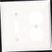 Wall Plate 2-Gang 1-Toggle/1-Decorator/Rocker White (1-Pack)