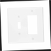 Wall Plate 1-Toggle/1-Decorator/Rocker 2-Gang White (1-Pack)