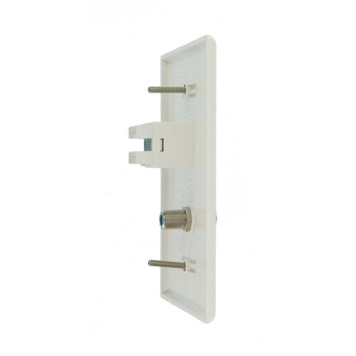 Data Jack Wall Plate 1-Gang White (1-Pack)