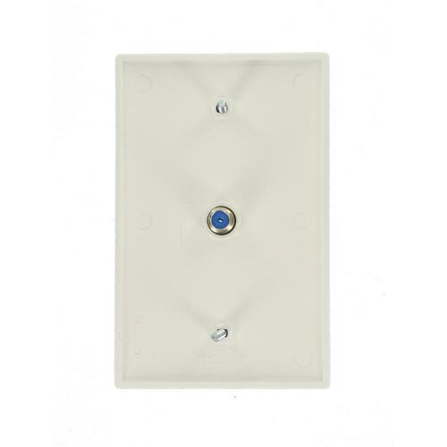 Wall Plate CATV 1-Gang Midway White