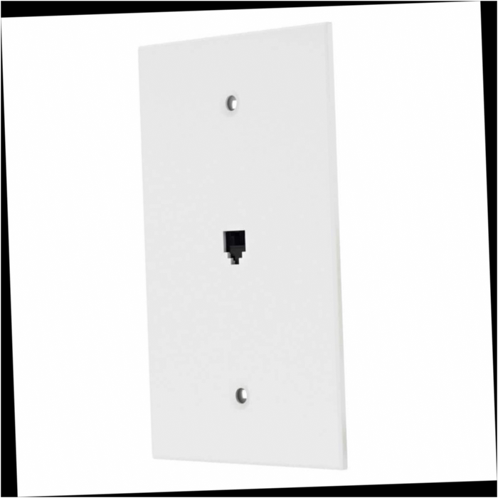 Phone Jack Wall Plate 1-Gang White (1-Pack)