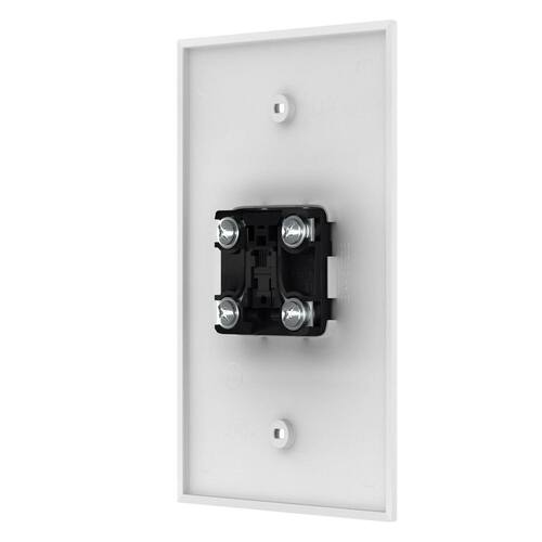 Phone Jack Wall Plate 1-Gang White (1-Pack)