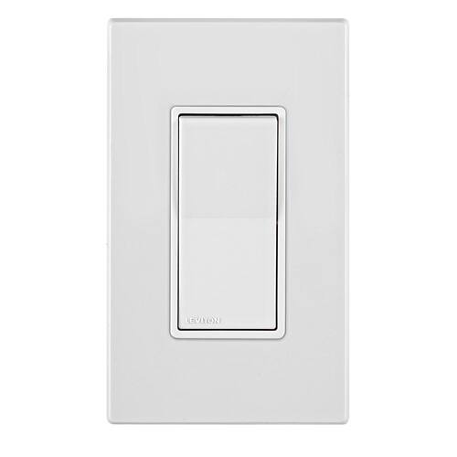 Single Pole Switch 15 Amp Decora Edge, White 10-Pack