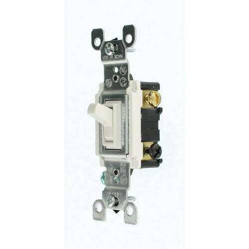 Toggle Switch 3-Way White 15 Amp (6-Pack)