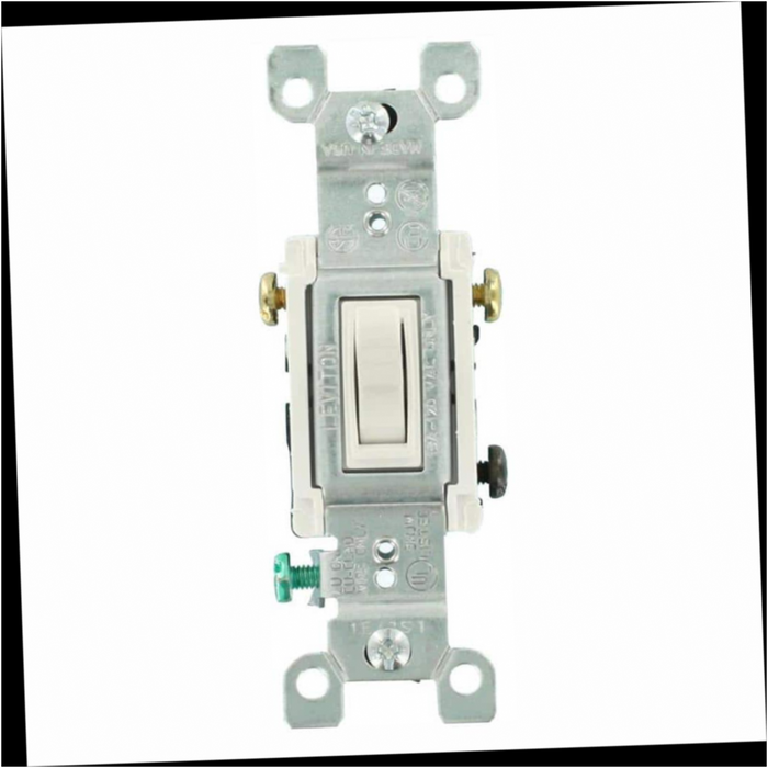 Toggle Switch 3-Way White 15 Amp (6-Pack)